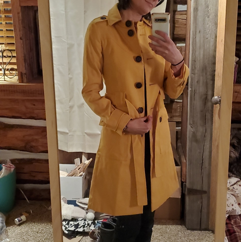 Wool blend yellow jacket